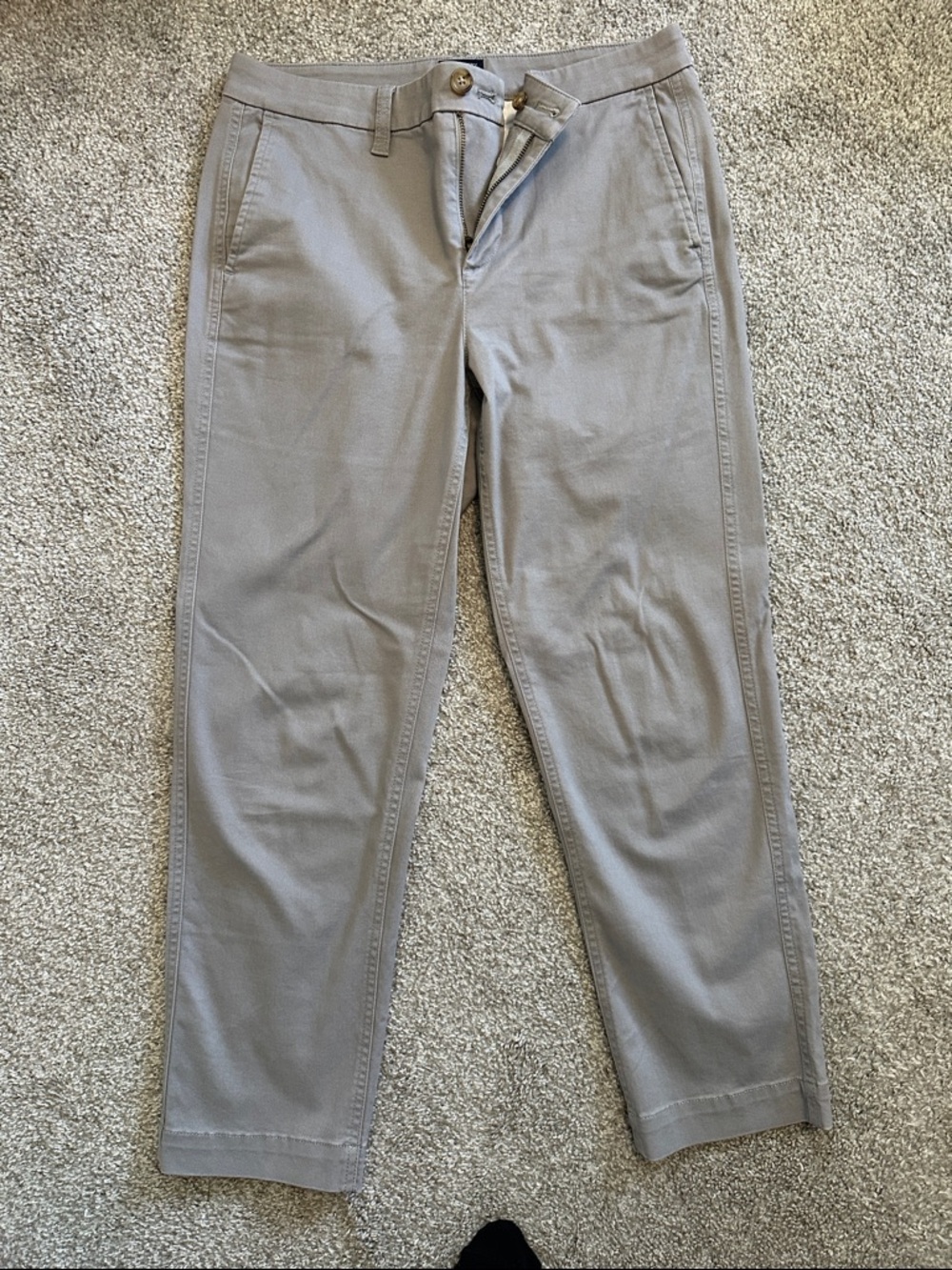 J. Crew Gray Cropped Chino Pants
